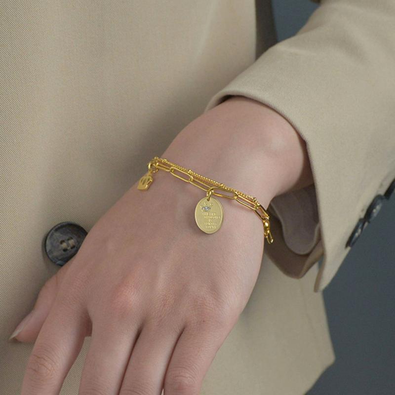 

Link, Chain Stainless Steel Crown Multi-layer Geometric Bracelets For Women Men Vintage Handmade Hasp Adjustable Bangles Party Jewelry Gifts