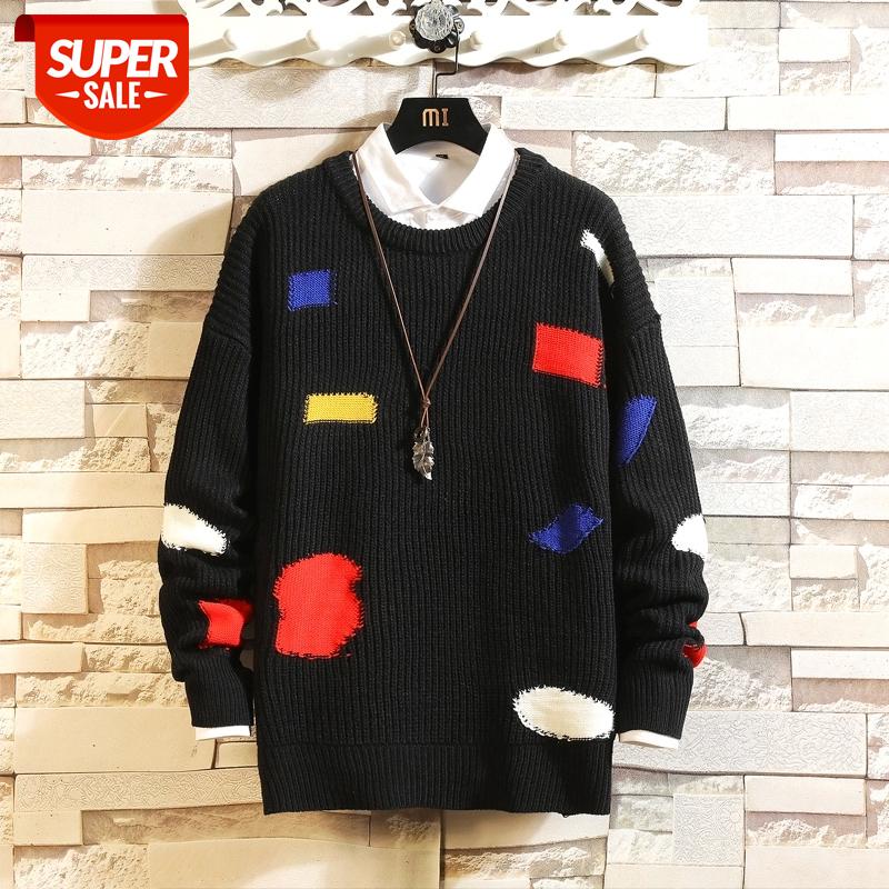 

Men'S Sweaters Spring Autumn Winter Clothes 2021 Pull OverSize -4XL 5XL Korea Style Casual Standard Pullovers #cQ1m, White;black