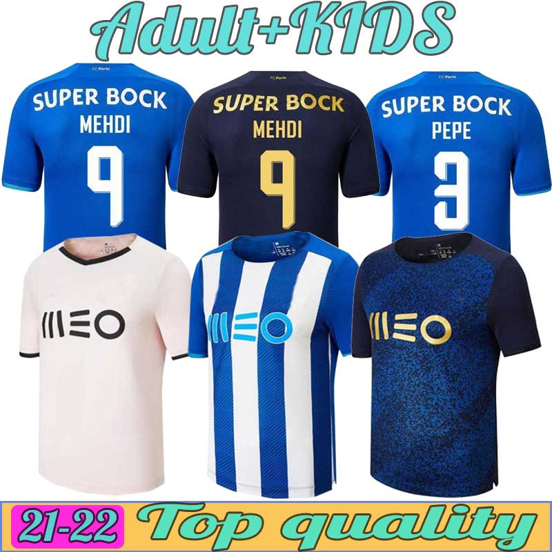 

21 22 Oporto Soccer Jerseys Inicio 2021 2022 Sergio Oliveira Mehdi Moussa Luis Díaz Mateus Evanilson Pepe Cuarto Fútbol Camisa Otavio Men Kit Tops Tailandia