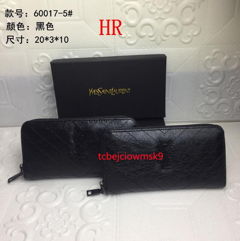 

48 yslsell women high quality leather wallet purse Clutch Coin Purse Business card holder Credit card package Key case Bank card package, Black;brown