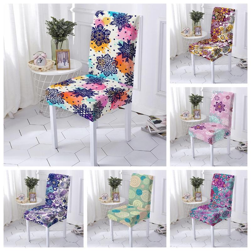 

Mandala Dining Chair Cover Stretch Elastic Printing Office Slipcovers Seat Covers For Room Kitchen Wedding Banquet