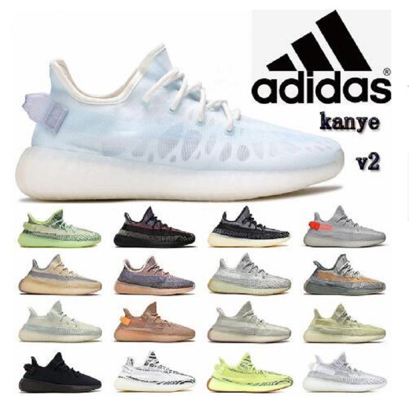 

kanye west x Adidas yeezy boost 350 Men Women Running Shoes v2 Sneakers Mono Ice belgua Trainer Trainers Yeezreel Earth Antlia Static Reflective Zebra sneaker, # 15