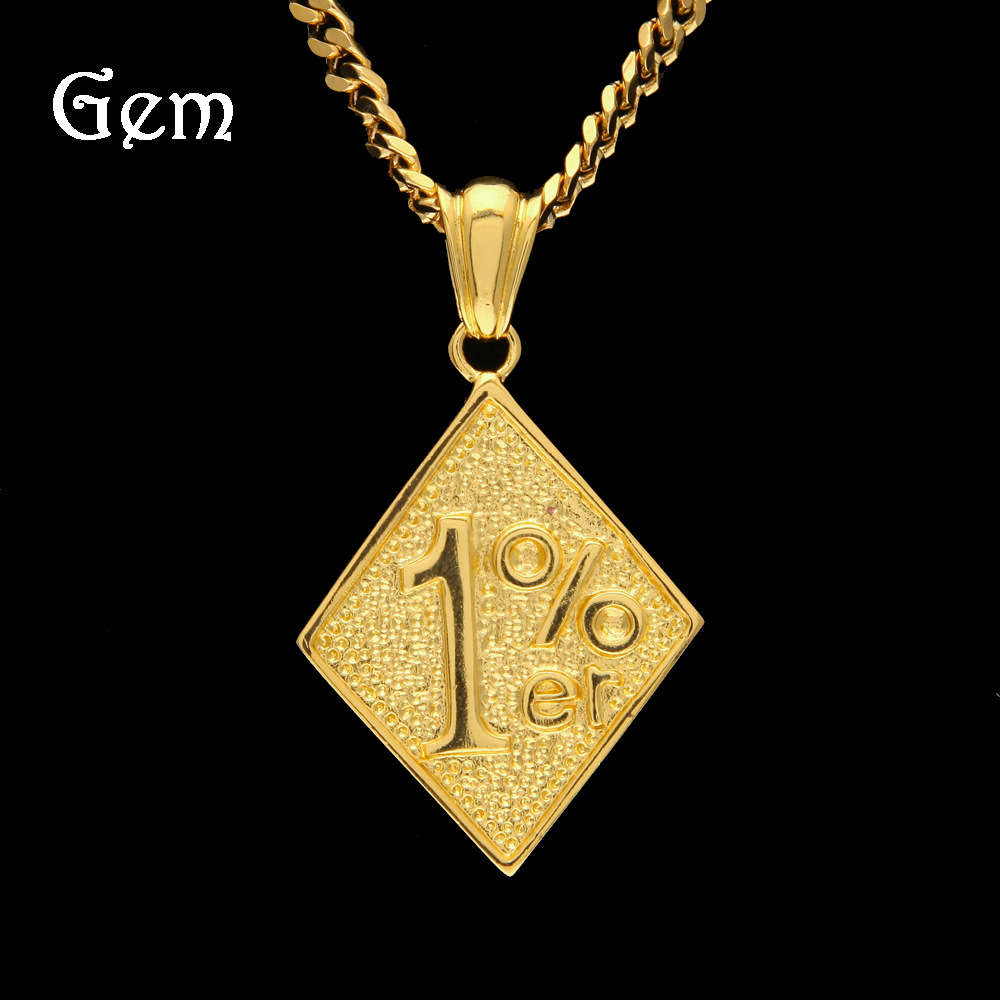 

New 100% Gold Plated Hip Hop military Necklace