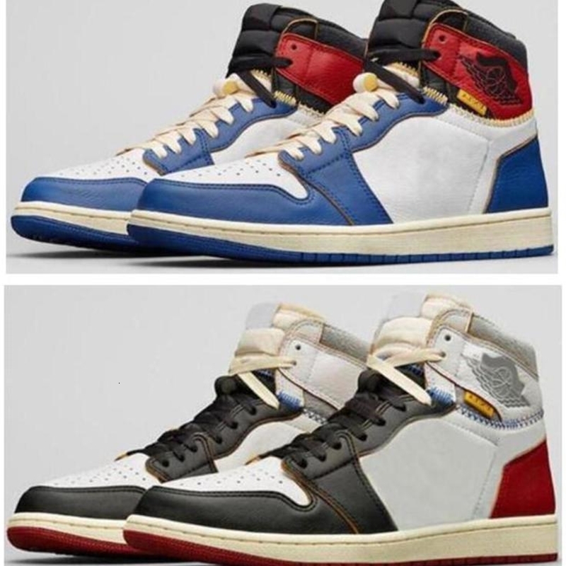 

Union LA x 1 High OG NRG White Storm Blue Varsity Red Wolf Grey Shoes Men 1s Sneakers With, Shippingfee