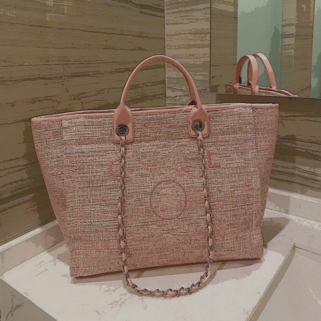 

LVLOUISBAGVITTON Large High Capacity Jxz4 Embossed Lady Canvas Tote Quality Pearl Letter Genuine Leather Shoulder Bag Wsde