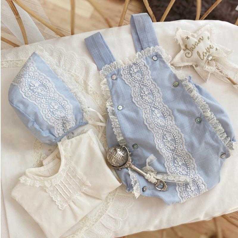 

Cekcya Baby Girl Boutique Romper born Gifts Infant Birthday Baptismal Clothing Customize Toddler Girls Christening Jumpsuit 210615, Lace shorts
