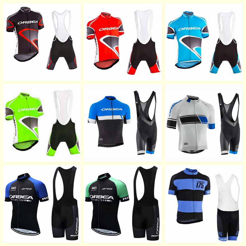 

ORBEA team Cycling Short Sleeves jersey bib shorts sets New mens summer quick-dry Clothing maillot mountain bike Uniform S21030247, Black;red