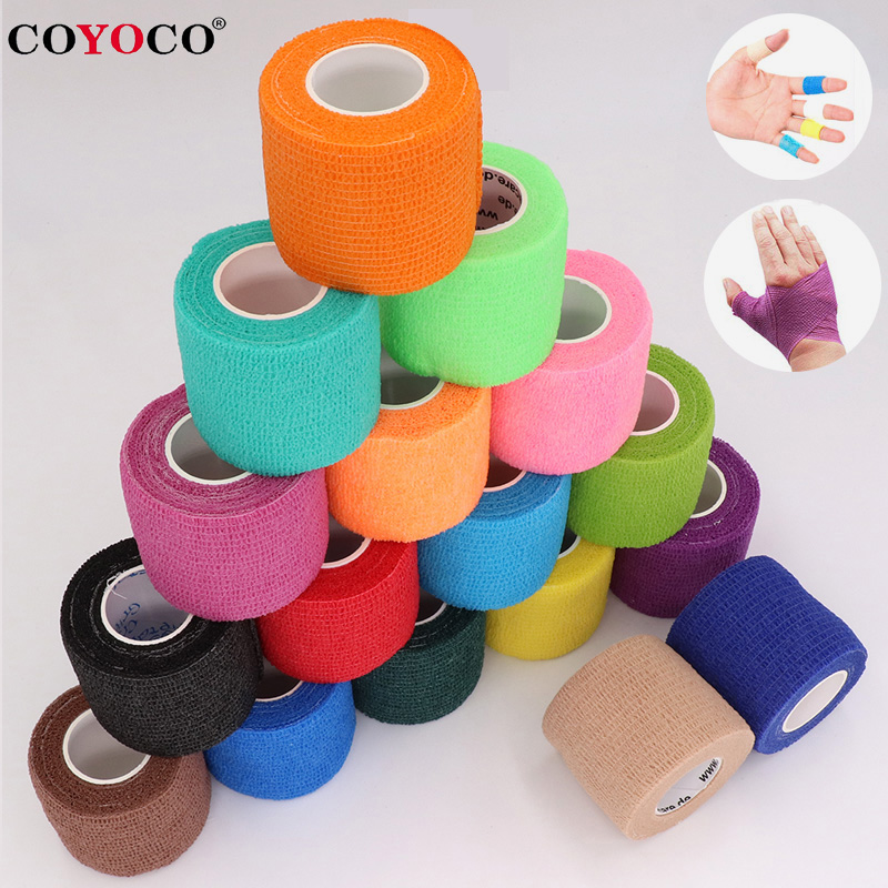 

Colorful Sport Self Adhesive Elastic Bandage COYOCO Wrap Tape 4.5m Elastoplast For Knee Support Pads Finger Ankle Palm Shoulder