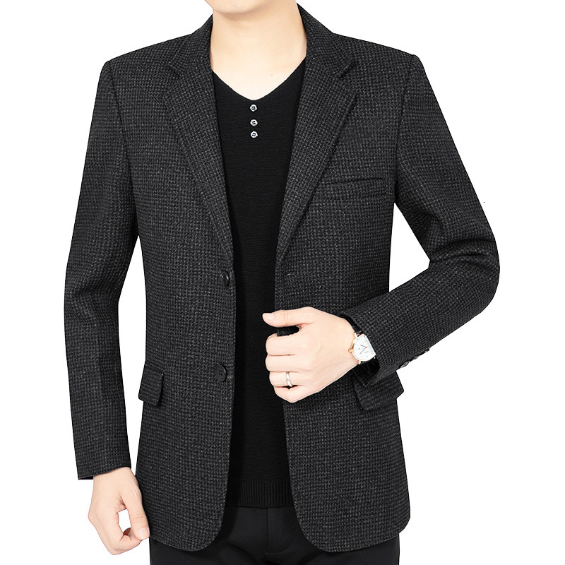 

2021 Brand Men's Casual Blazer Spring Autumn New Slim Business High Quality Formal Coat Jackets Middle-aged Fashion Man Suit 3xl Vybq, Coffee
