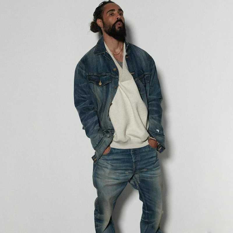 

Fear of God fog Season 7 main line hole breaking tide brand high street straight tube loose pants jeans men, Fog season 7 jeans
