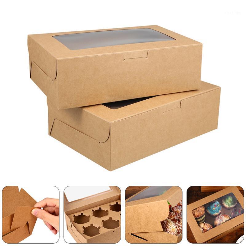 

Gift Wrap 1 Set 20Pcs Creative Cake Packing Boxes Kraft Paper Cupcake With Inserts
