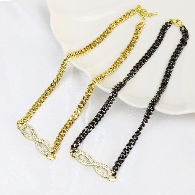 

Chains 10 Pcs Cuba Chain Nekclace 8 Shape Necklace Accessories Pendant Fashion Jewelry Women 90055
