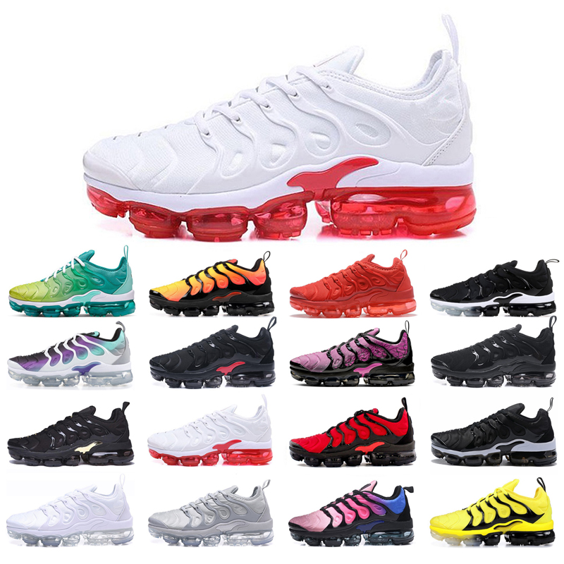 

Mens Running Shoes Womens Tn Plus Triple white Black Sunset Lemon Lime Red Shark Tooth Aurora Green Blue Cool Grey Hyper Violet Bumblebee bred Grape New Arrive, Voltage purple