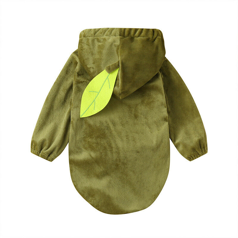 

6-24M Newborn Kids Long Sleeve Jumpsuit Warm Hooded Boy Girl Romper Infant Bodysuit Autumn Baby Costumes, Green