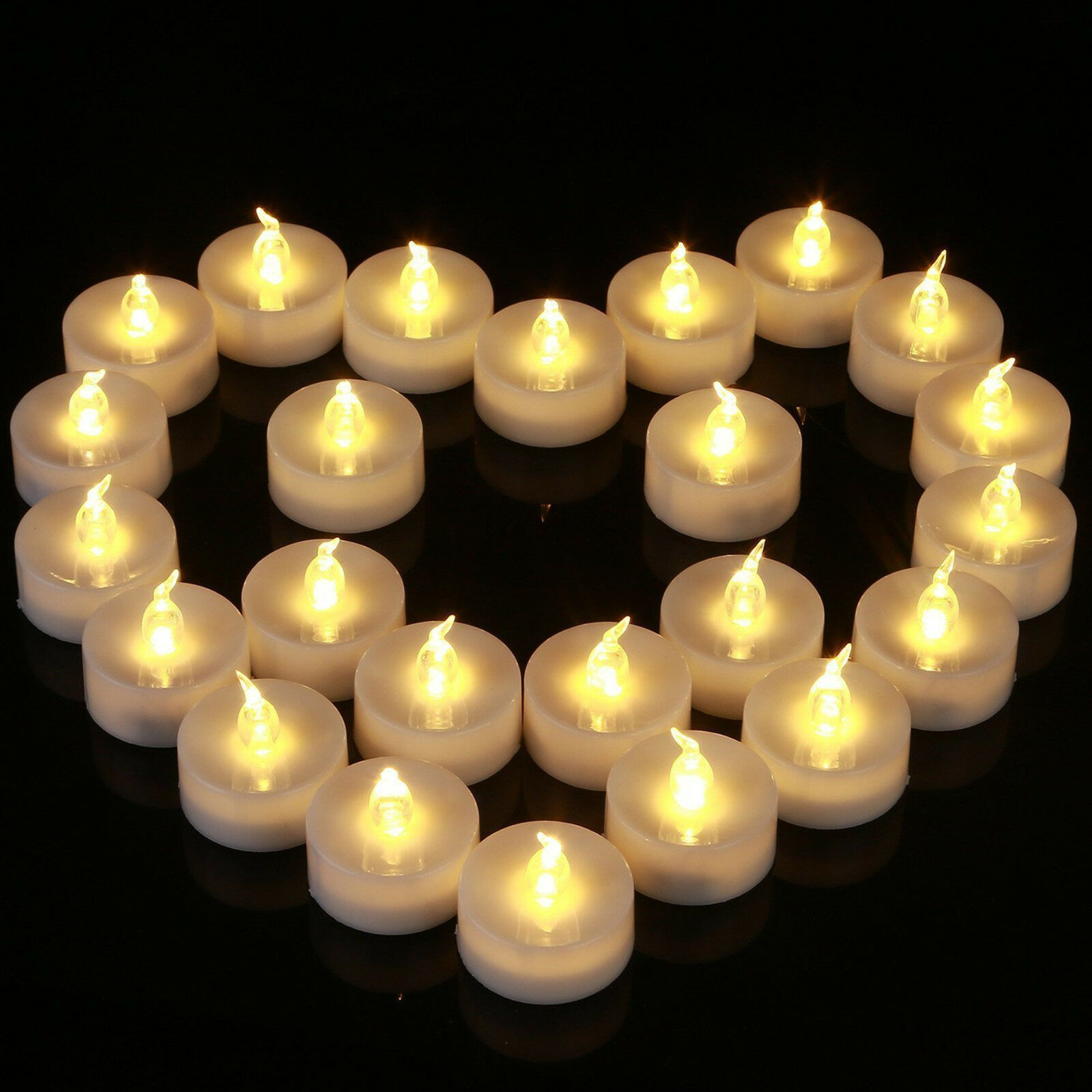

LED Tea Lights Flameless Votive Tealights Candle Flickering Bulb Light Small Electric Fake Teas Candles Realistic For Wedding Table Gift