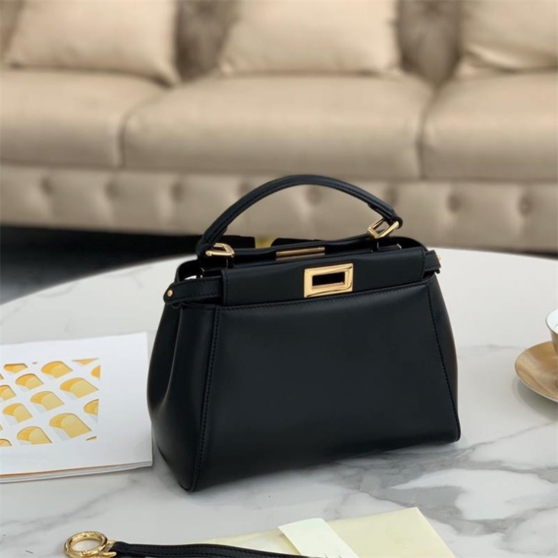 

Fend Luxuryss Bag Peekaboo kitten mini23cm sheepskin women's bag portable one shoulder cross carrying cute versatile simple solid wan VKRS MQJP xwl