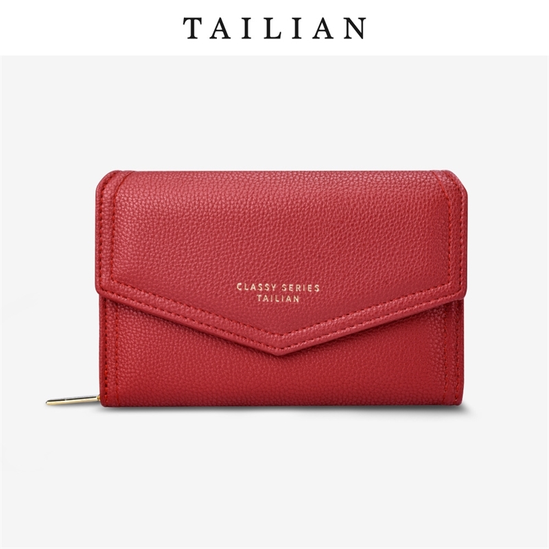 

Talian new short women's fashion multi-function Zipper Wallet wallet, Yellow