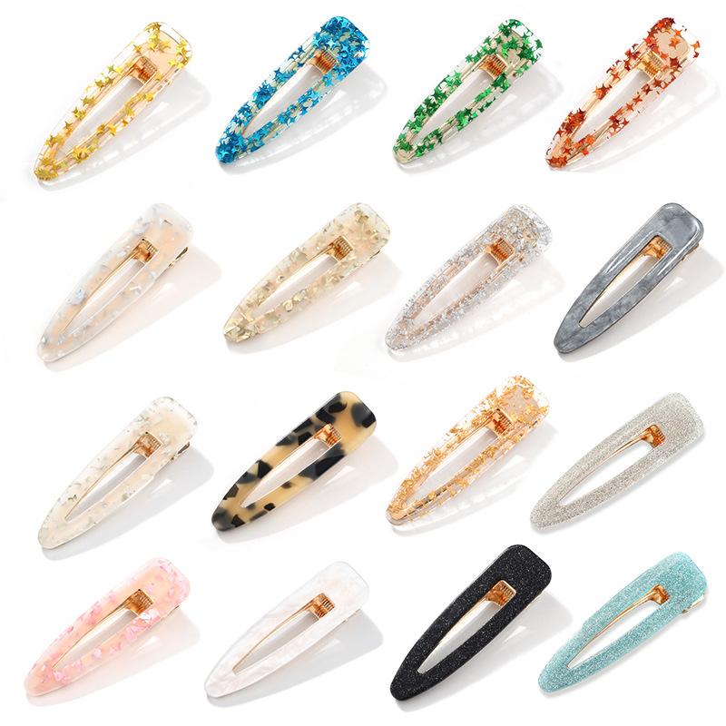 

Hair Clips & Barrettes 1PC Vintage Women Acetic Acid Pearl Hairpins Acrylic Girls Hairgrips Accessories Jewelry, Golden;silver