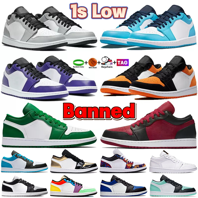 

Fashion 1 men women Basketball Shoes University Blue 1s Low Light Smoke Grey Banned mens Sneakers Shadow UNC Canyon Rust Game Royal SE Metallic Silver Trainer, #48- bubble wrap packaging