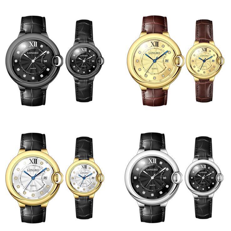 

Wristwatches Lovers Watch Men And Women Balloon Blue Needle Mirror Diamond Scale Belt Business Casual Watches For, 02-woman