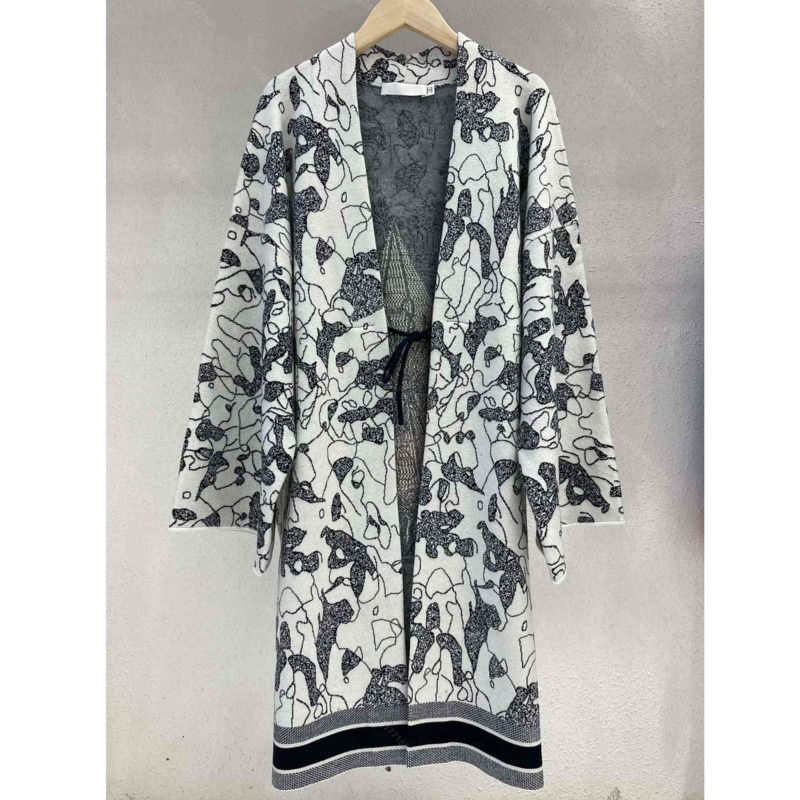 

Fashion wool knit sweater dress coat women crochet mujer brand womens stripes long sleeve cardigan casual hoodie shirt logo women clothes designer cd1