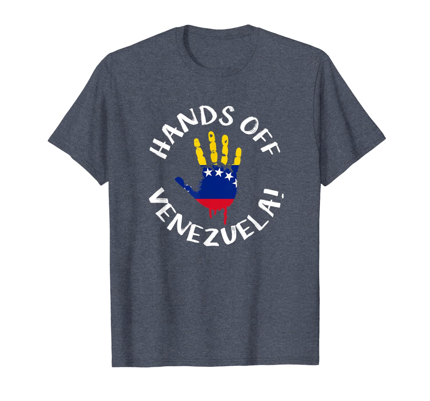 

hands off venezuela - no intervention protest t shirt, White;black