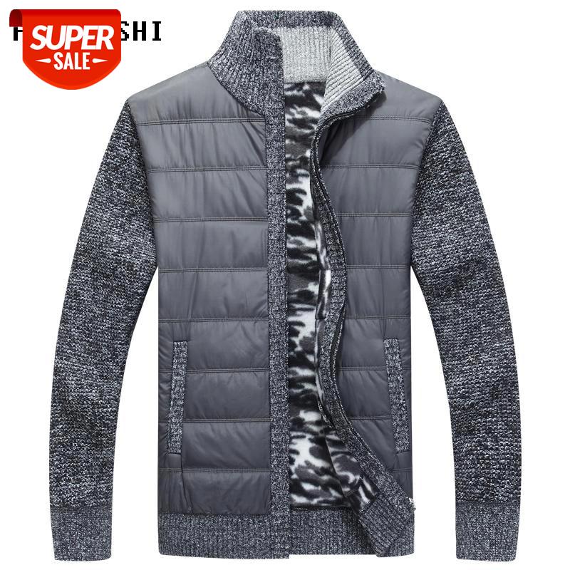 

2019 New Sweater Men Autumn Winter SweaterCoats Male Thick Splicing long sleeves Mens Sweater Jackets Casual Zipper Knitwear #8374, White;black