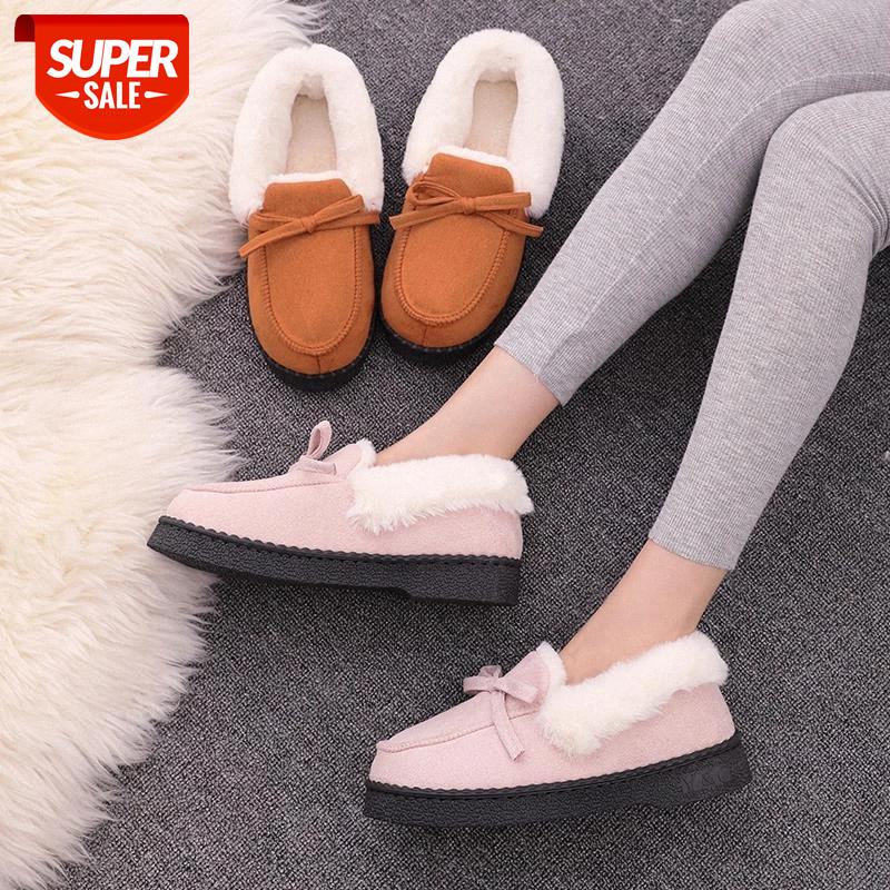 

FL JUMPMORE Slippers Women Home Shoes Ladies Fluffy Sliders Warm Faux Fur Shoes Female Winter Indoor Slippers Round Toe Flats #dK3H, Black