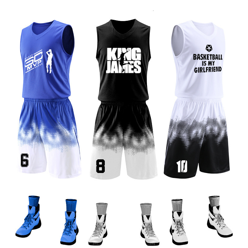

tracksuit sport suit basketball men's football college students' sports competition training summer team group purchase gradient, Gray