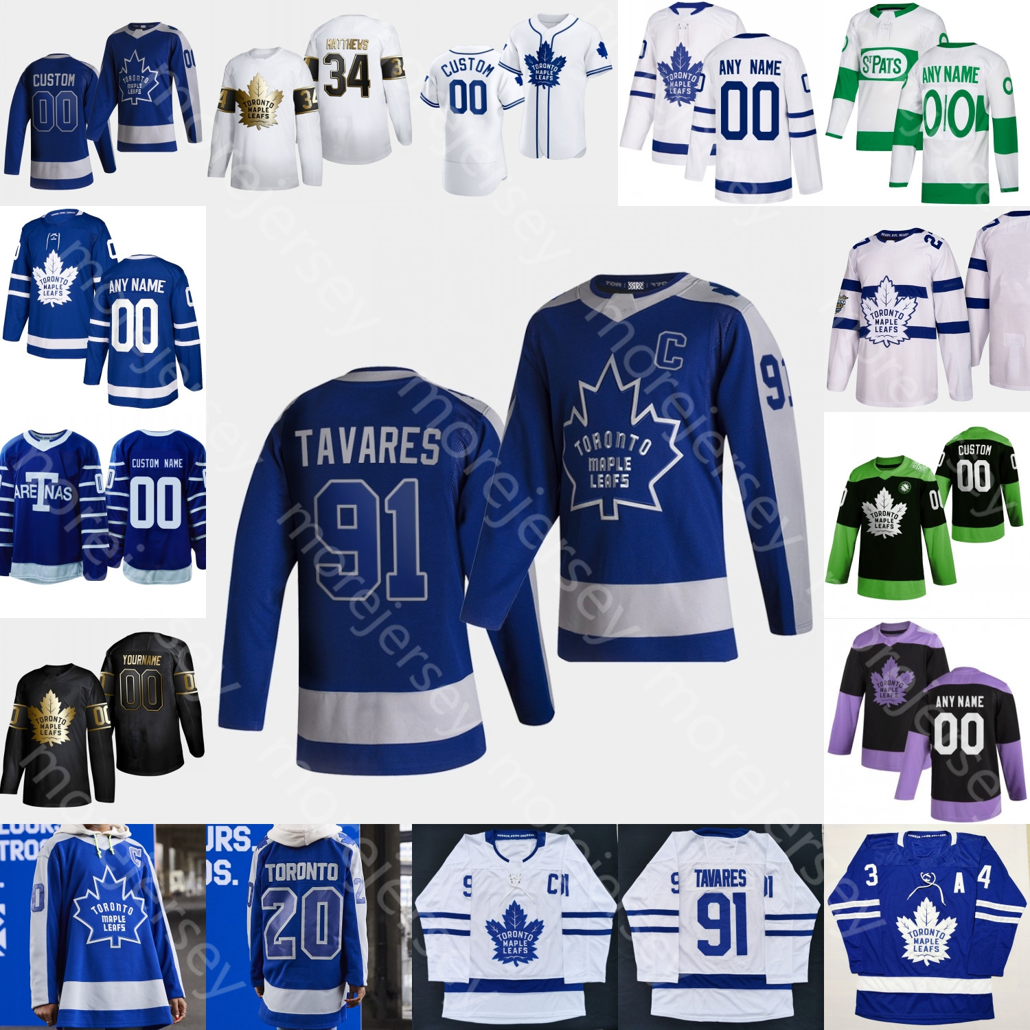 

2021 Toronto Maple Leafs Ice Hockey Jersey Mitch Marner Auston Matthews Tavares Thornton Vesey Rielly Andersen Anderson Barabanov Bogosian, Fights cancer purple