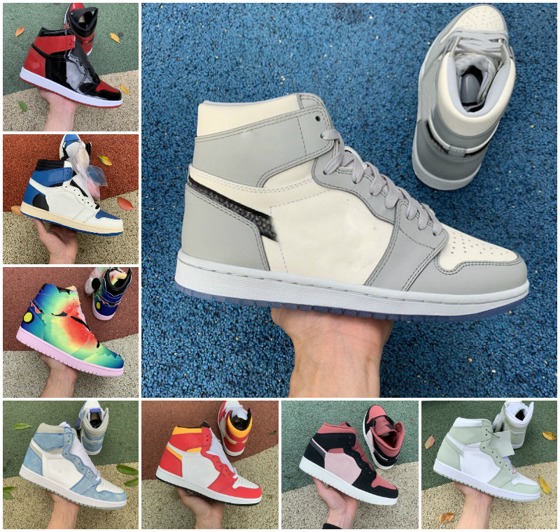 

2022 Jumpman University Blue 1 Basketball shoes 1s High Dark Mocha Electro Orange Military UNC Light Smoke Grey Hyper Chicago patent bred ro