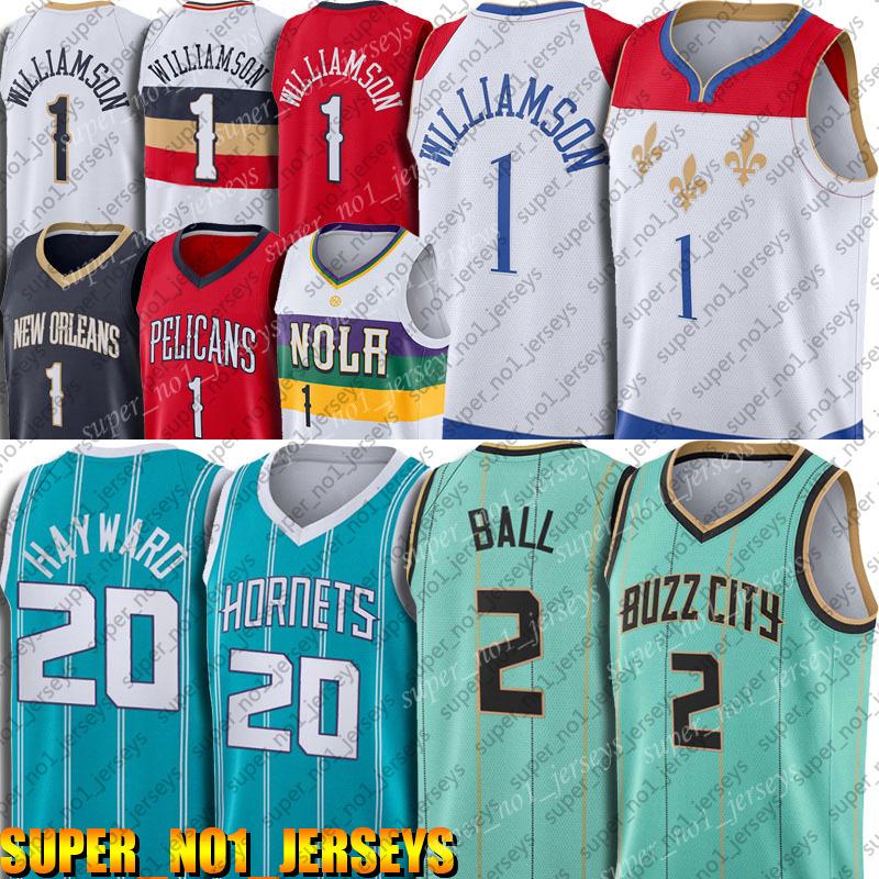

New Orleans Pelicans Jersey Zion 1 Basketball Williamson Jerseys Lamelo Lonzo Ball Jersey Charlotte Hornets Jersey szd, Black;red