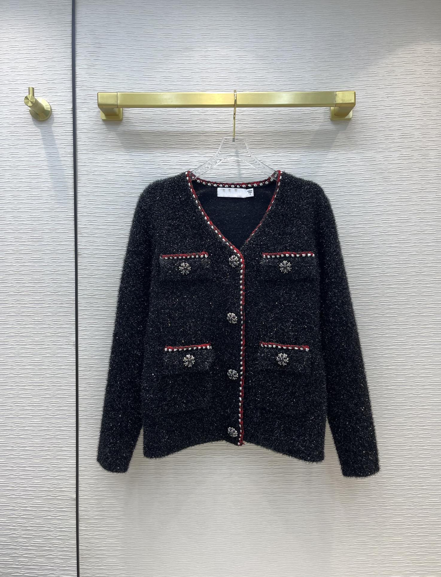 

Milan Runway Jackets 2021 Autumn Winter Long Sleeve V Neck Women' Designer Coats Brand Same Style Outerwear 1010-15, Picture color