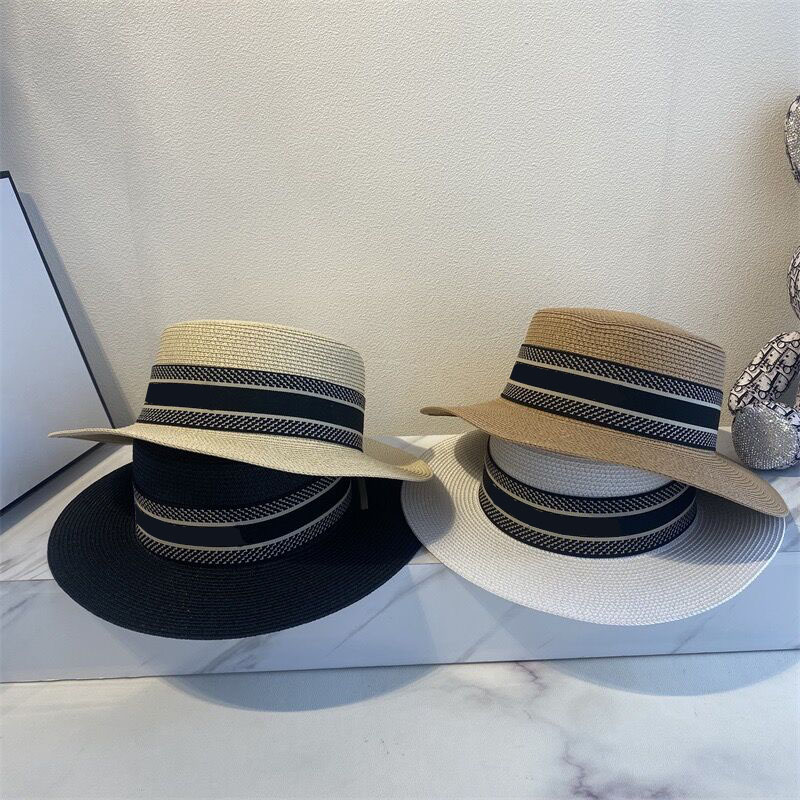 

Grass braid luxurys designer Sun Hat Women's barrel fashion casual men, Bubble bag