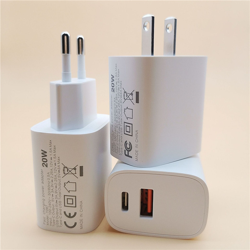 

20W Fast USB-C Charger Quick Charge Type C PD Charging EU US Plug Adapter QC 3.0 Smart For Apple iPhone Samsung