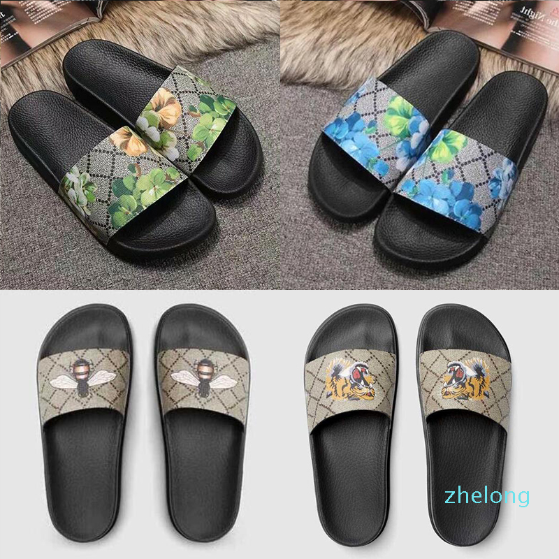 

Fashion- print slippers Men Women sandals Ladies Flip Flops Loafers Black White Red Green Slides Shoes Summer models, Colour 1