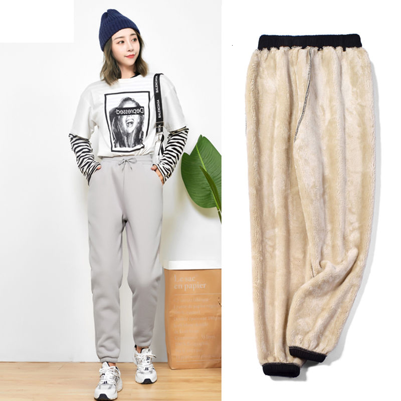 

2021 New Hot Harem Cashmere Sweatpants Autumn Ny Ankle-length Casual Pants 1hcu, Black