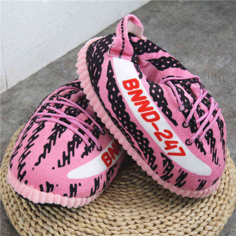 

Men/Women Basketball Slipper Winter Slippers Women Sneaker Slippers Home 2021 House Floor Sliders Funny Indoor Slides 28-30cm H1115, Style-1