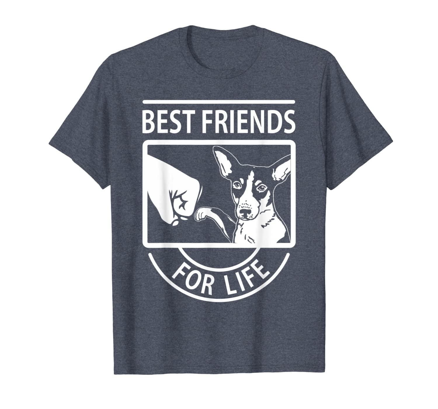 

rat terrier - friends for life t-shirt, White;black