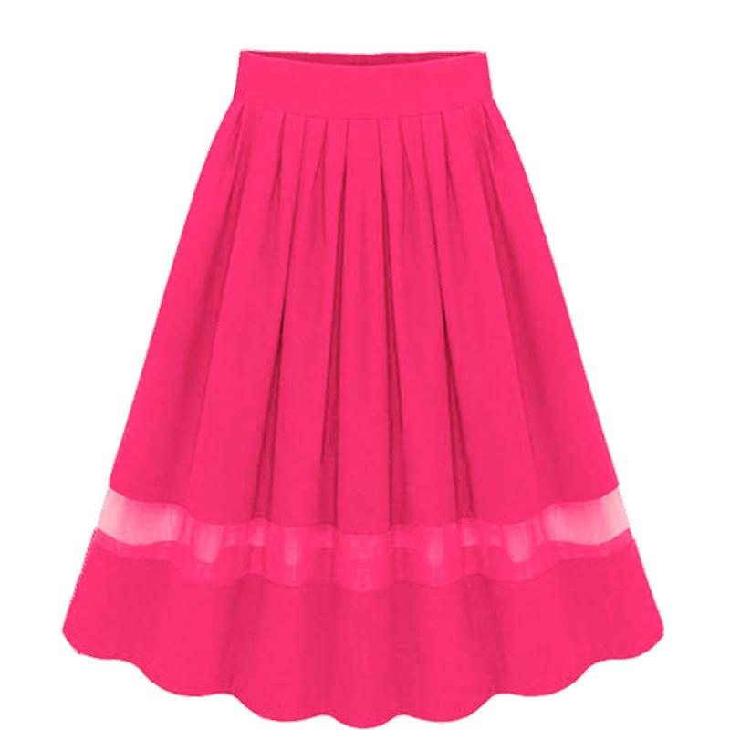 

Skirts Ly Elegant Organza Silk Pleated Fabric Splicing Skirt VK-ING, Black