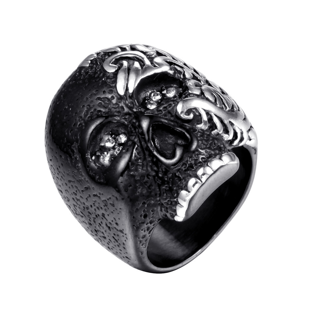 Delicate Ring Jewelry Domineering Skeleton Ghost Man 316l Stainless Steel-image-710173166