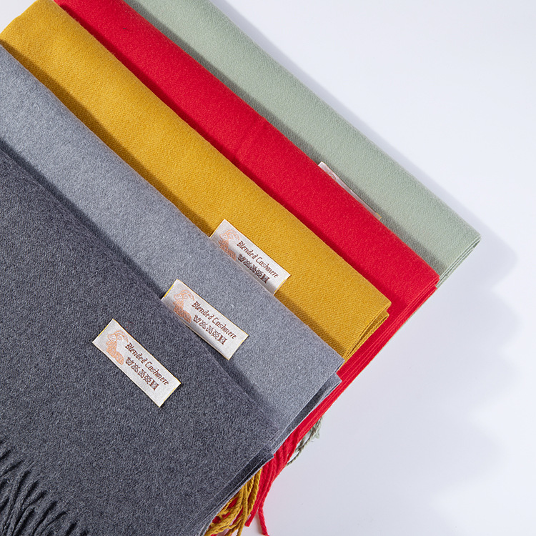 

Womens Scarf Autumn and Winter Cashmere-like Monochrome Scarf Solid Color Shawl Gift Warm Factory Wholesale