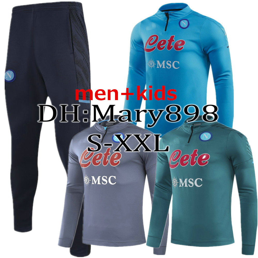 

Super good quality 2020 2021 Napoli Soccer Sets/Hamsik Insigne Tracksuits Napoli training wear/Can be sold separately Jacket/pants S-XXL, Kids