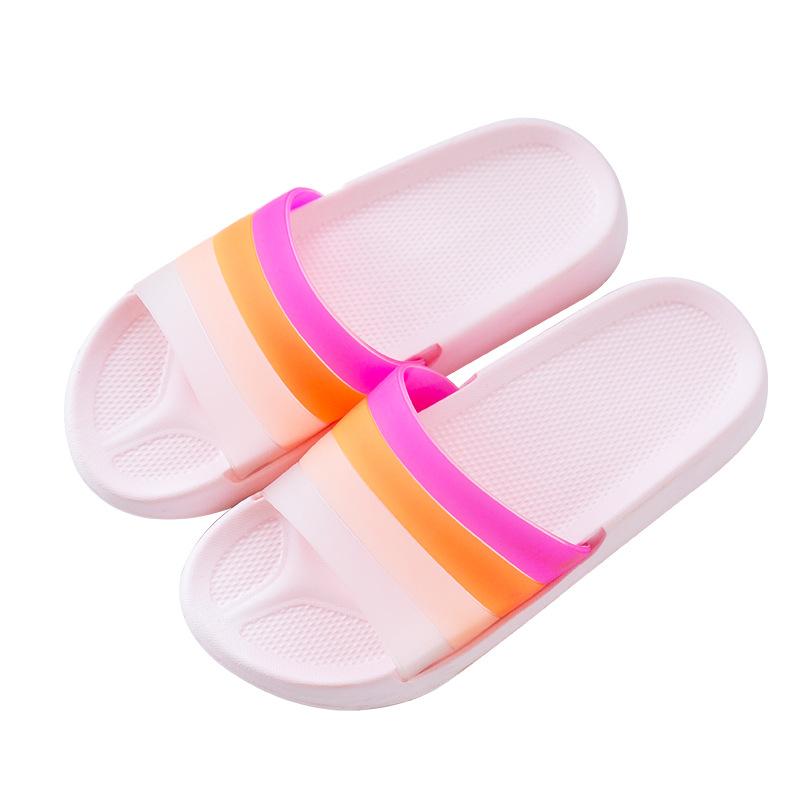 

Slippers Summer Shoes Indoor Home Candy Color Slides Non-Slip Flip Flops Women's Sandals Beach Footwear, Black