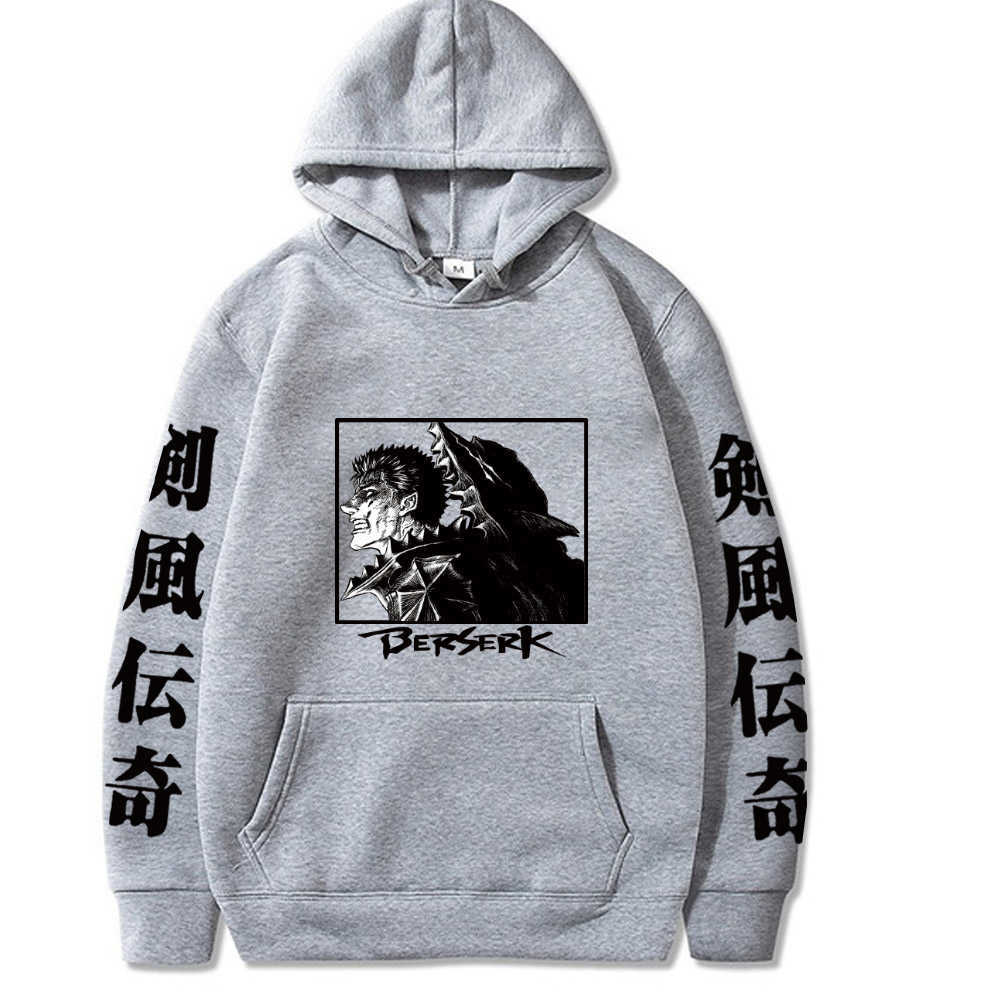 

Hot Anime Hoodie Berserk Fashion Pullover Tops Long Sleeve Man Cloth Y0802, Baozhuangdai