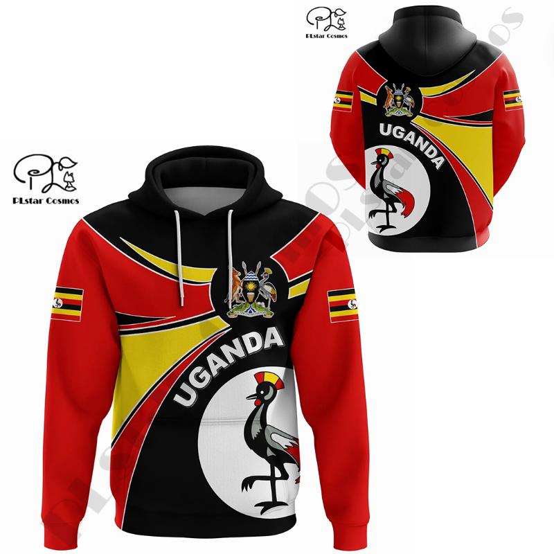 

Men's Hoodies & Sweatshirts PLstar Cosmos 3DPrint Est Uganda Flag Country Culture Art Unique Streetwear Harajuku Pullover Unisex Hoodies/Swe