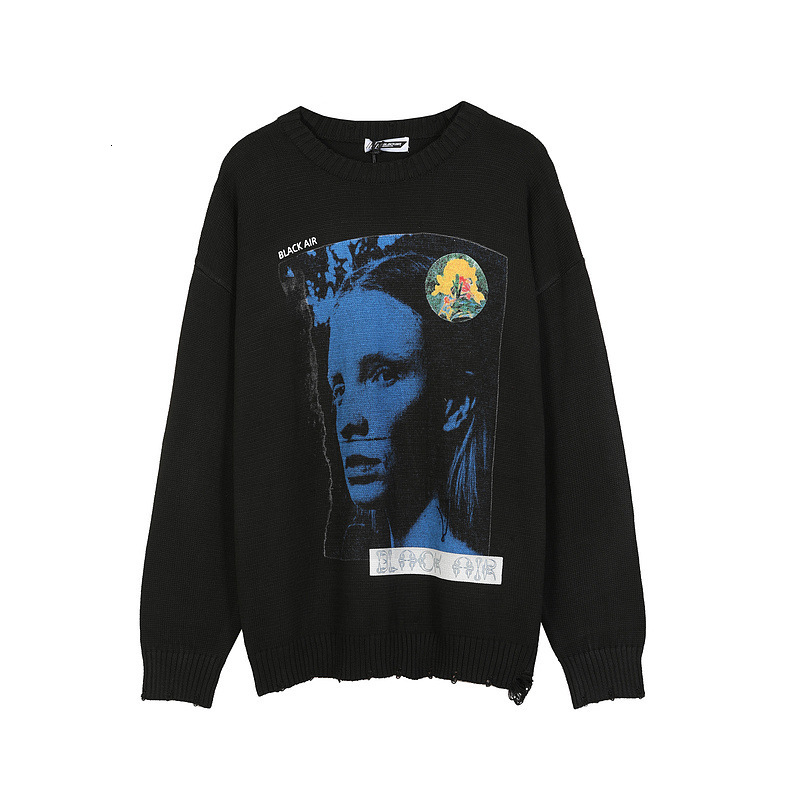 

Men's Sweaters Male sweater harajuku gangar hip hop fashion male streetwear pullovers the neck oversize casual couple sweaters RY9E, 1# shoe box
