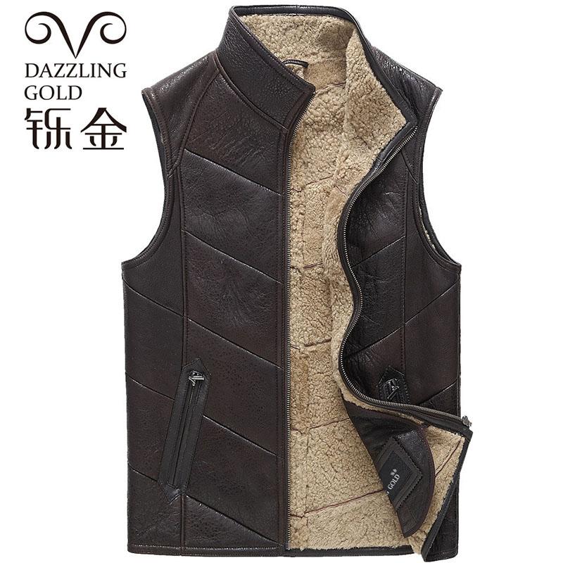 men's shearling vests