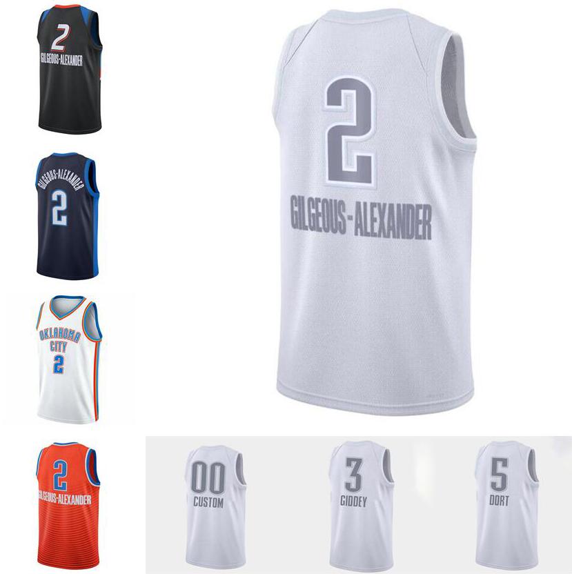 

Basketball Jerseys Shai Gilgeous-Alexander jersey Luguentz Dort #5 Josh Giddey #3 2021-22 city jersey Men Youth S-XXL, Lavender