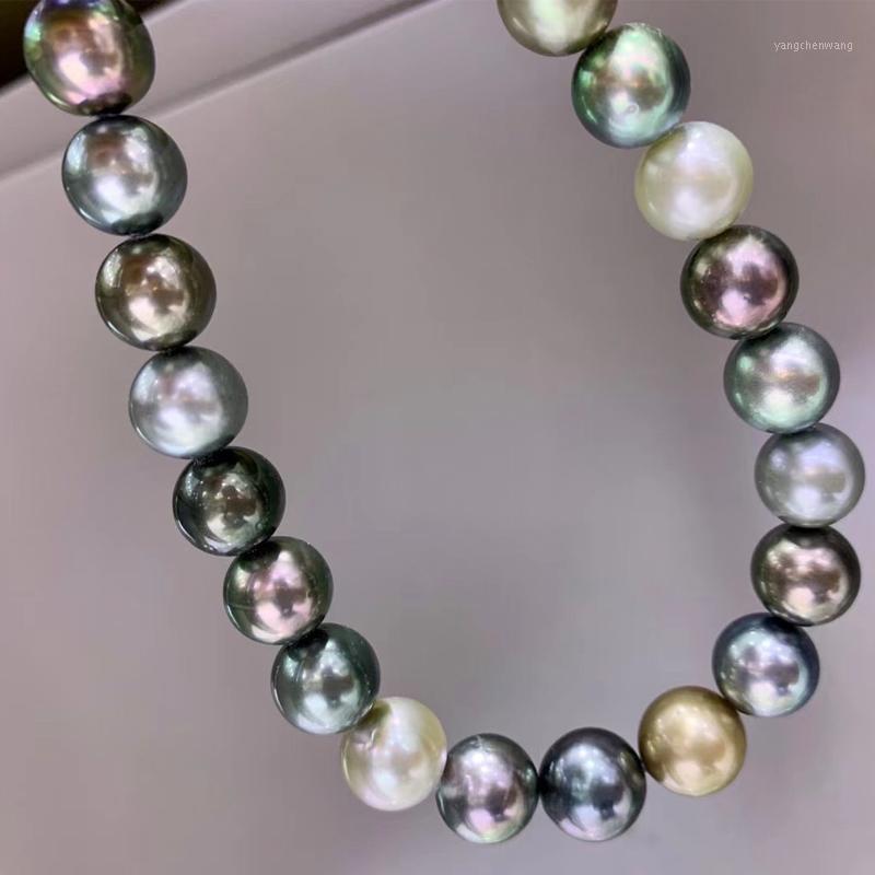 

Chains HENGSHENG Fine Pearls Necklaces, Natural-Ocean 10-12.5mm Round Multi Color Necklaces For Women Jewelry